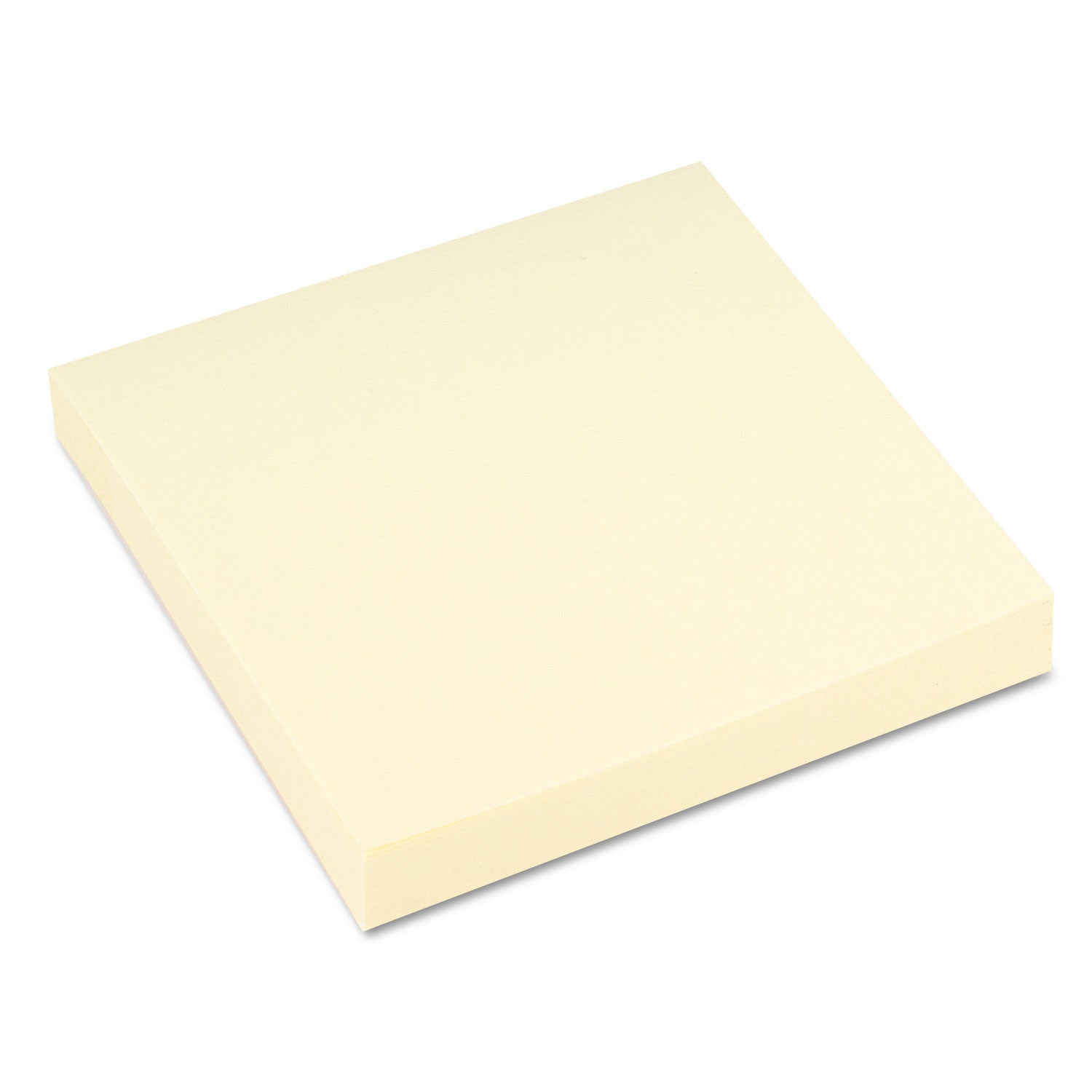 Universal® Recycled Self-Stick Note Pads, 3" x 3", Yellow, 100 Sheets/Pad, 18 Pads/Pack