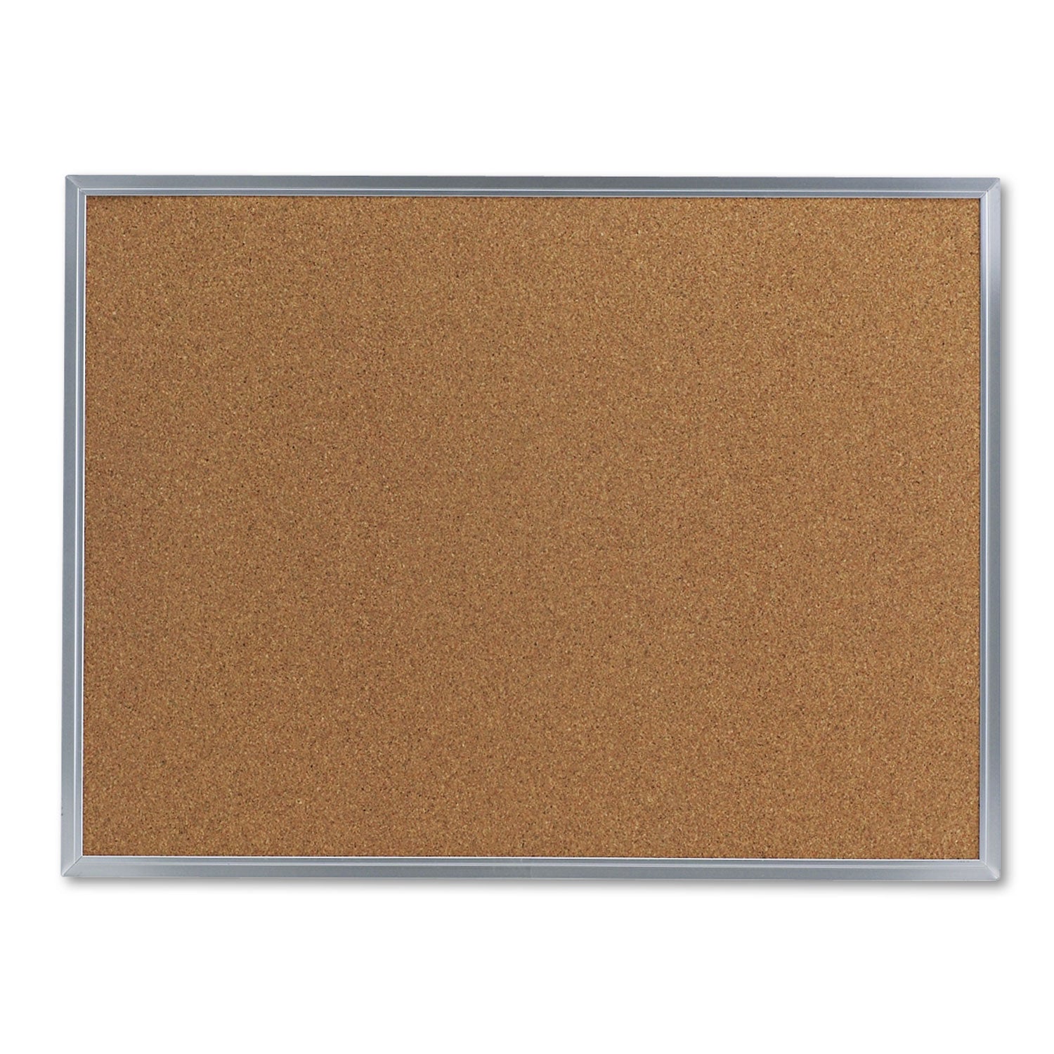 Cork Bulletin Board, 24 x 18, Tan Surface, Aluminum Frame