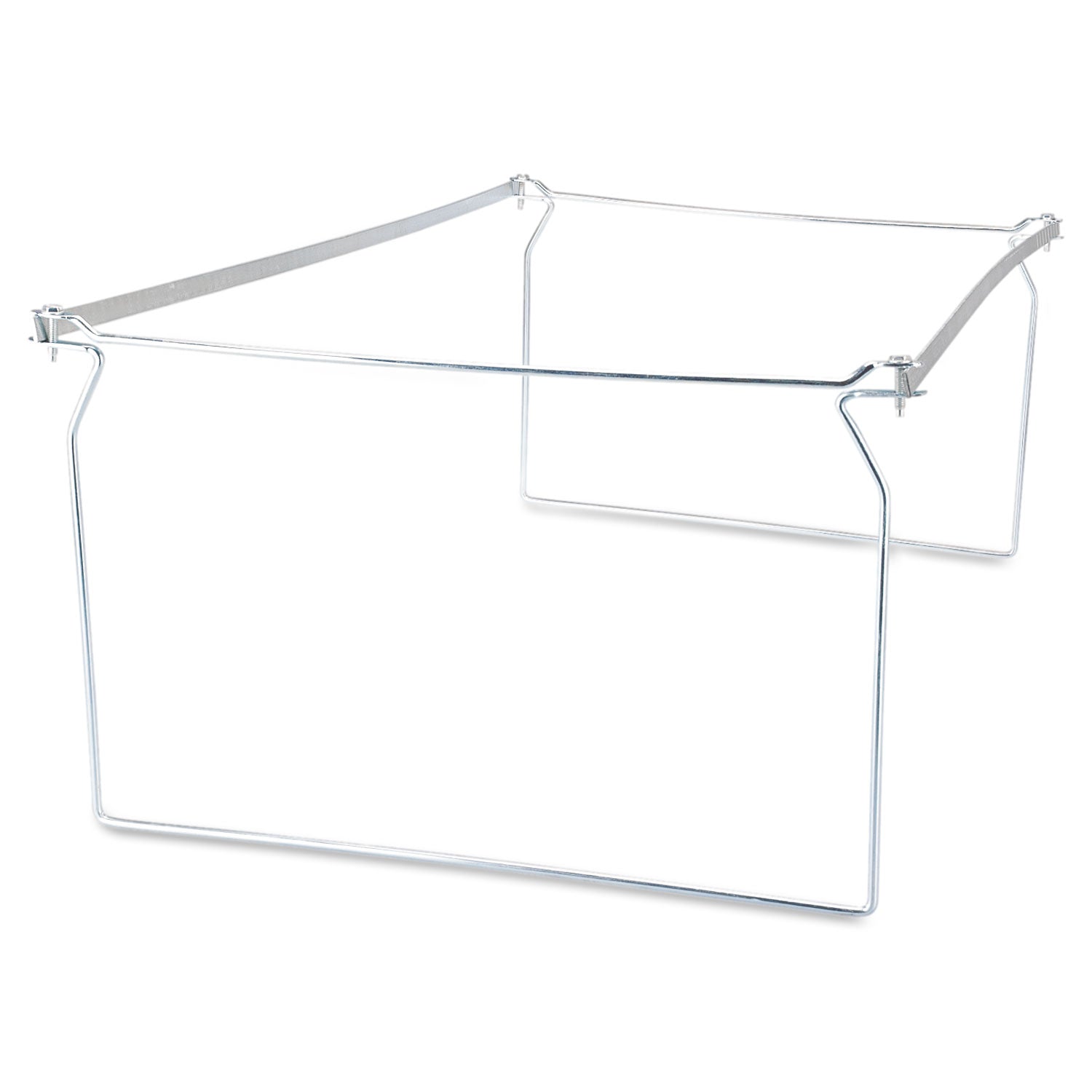 Universal® Screw-Together Hanging Folder Frame, Legal Size, 23" to 26.77" Long, Silver, 6/Box