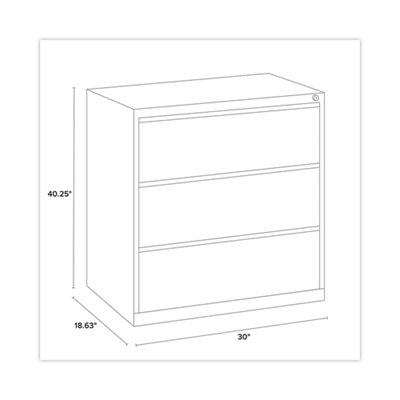 Lateral 3-Drawer Black File Cabinet, 3 Letter/Legal/A4-Size File Drawers, Black, 30 x 18.62 x 40.25 Flipcost Flipcost