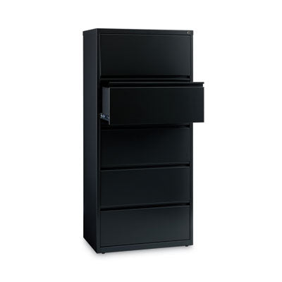 Black File Cabinet Drawers, 5 Letter/Legal/A4-Size File Drawers, Black, 30 x 18.62 x 67.62 Flipcost Flipcost