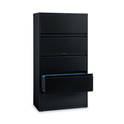 5-Drawer Black File Cabinet, 5 Letter/Legal/A4-Size File Drawers, Black, 36 x 18.62 x 67.62 Flipcost Flipcost