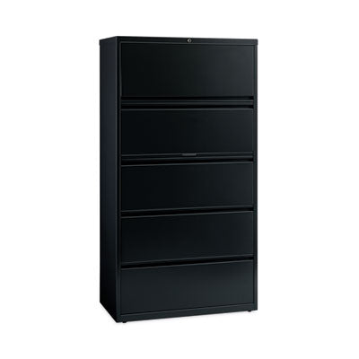 5-Drawer Black File Cabinet, 5 Letter/Legal/A4-Size File Drawers, Black, 36 x 18.62 x 67.62 Flipcost Flipcost