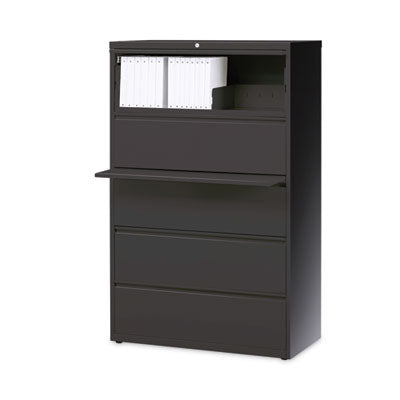 5-drawer lateral file cabinet, 5 Letter/Legal/A4-Size File Drawers, Charcoal, 36 x 18.62 x 67.62 Flipcost Flipcost