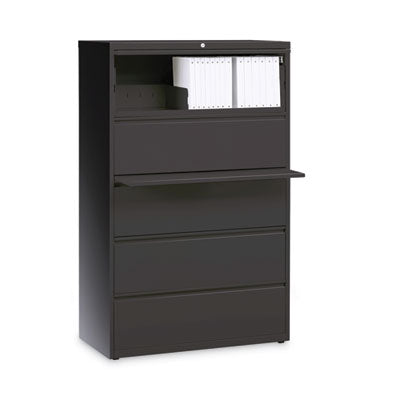 5-drawer lateral file cabinet, 5 Letter/Legal/A4-Size File Drawers, Charcoal, 36 x 18.62 x 67.62 Flipcost Flipcost