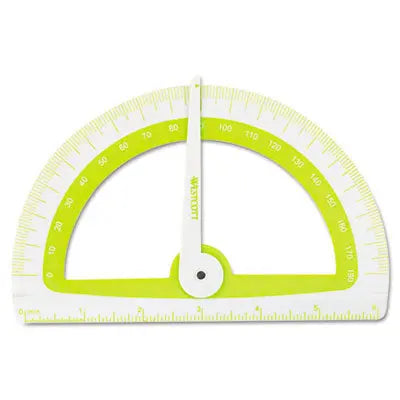 ACME UNITED CORPORATION Soft Touch School Protractor with Antimicrobial Product Protection, Plastic, 6" Ruler Edge, Assorted Colors Flipcost Flipcost
