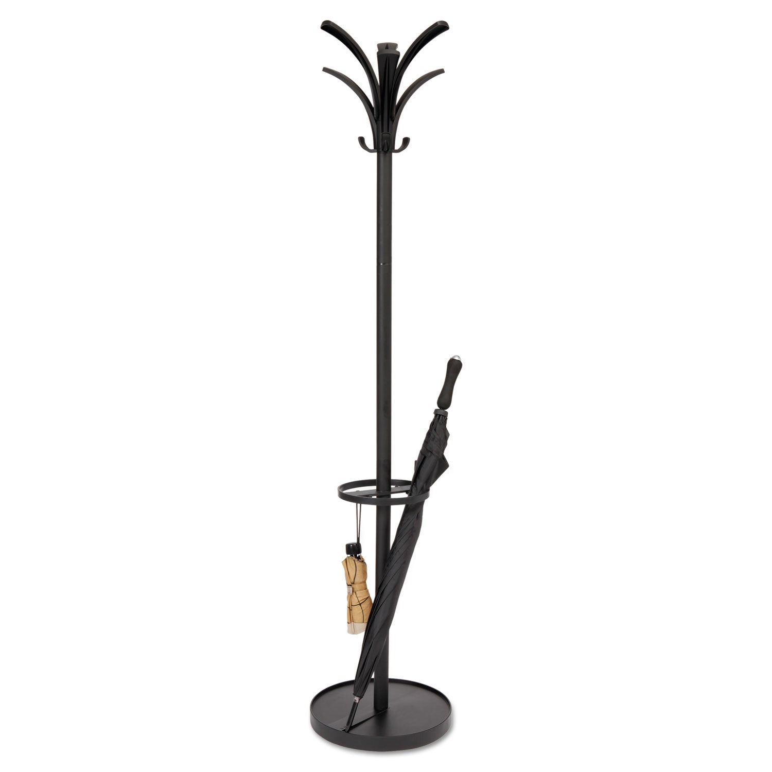 Alba™ Brio Coat Stand, 13.75w x 13.75d x 66.25h, Black