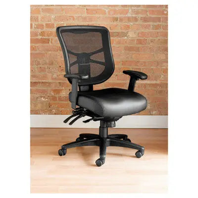 ALERA Alera Elusion Series Mesh Mid-Back Multifunction Chair, Supports Up to 275 lb, 17.7" to 21.4" Seat Height, Black Flipcost Flipcost