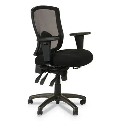 ALERA Alera Etros Series Mesh Mid-Back Petite Multifunction Chair, Supports Up to 275 lb, 17.16" to 20.86" Seat Height, Black Flipcost Flipcost