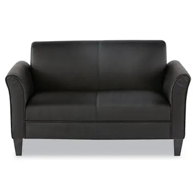 ALERA Alera Reception Lounge Furniture, Loveseat, 55.5w x 31.5d x 33.07h, Black Flipcost Flipcost