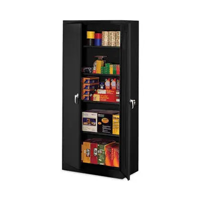 ALERA Assembled 78" High Heavy-Duty Welded Storage Cabinet, Four Adjustable Shelves, 36w x 24d, Black Flipcost Flipcost
