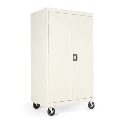 ALERA Assembled Mobile Storage Cabinet, with Adjustable Shelves 36w x 24d x 66h, Putty Flipcost Flipcost