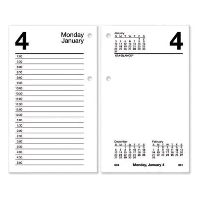 AT-A-GLANCE Desk Calendar Refill, 3.5 x 6, White Sheets, 12-Month (Jan to Dec): 2024 Flipcost Flipcost