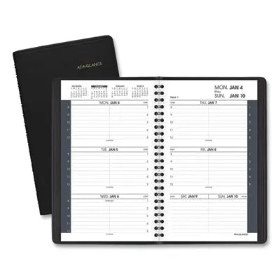 AT-A-GLANCE Weekly Block Format Appointment Book Ruled for Hourly Appointments, 8 x 5, Black Cover, 12-Month (Jan to Dec): 2024 Flipcost Flipcost