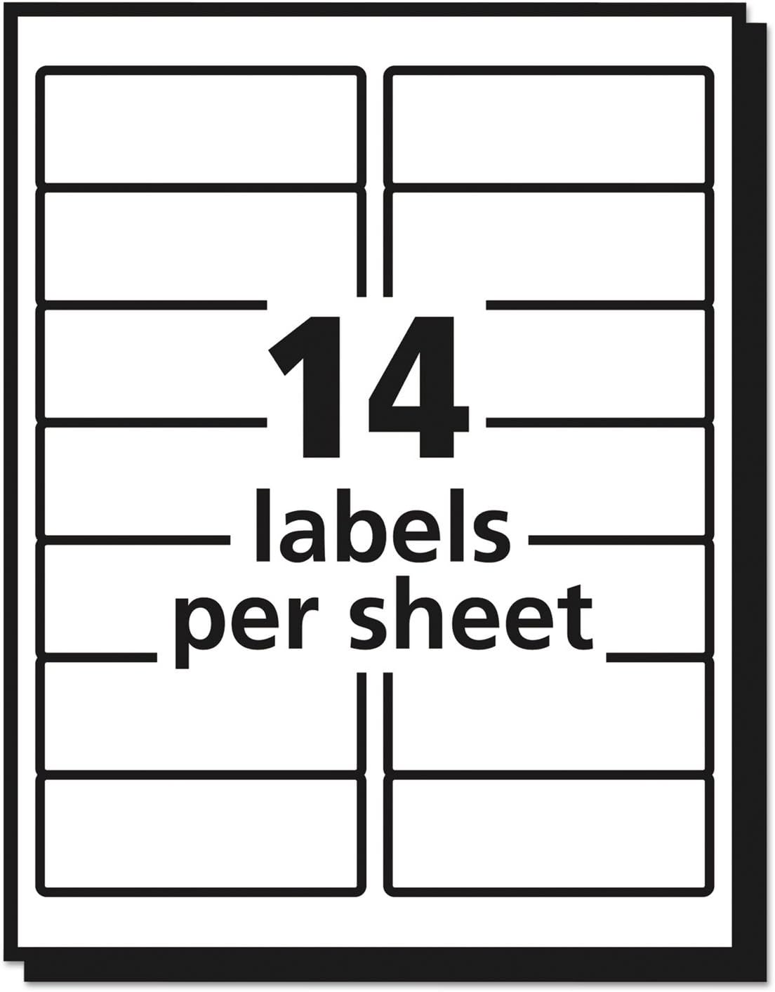 Avery® Matte Clear Easy Peel Mailing Labels w/ Sure Feed Technology, Laser Printers, 1.33 x 4, Clear, 14/Sheet, 50 Sheets/Box