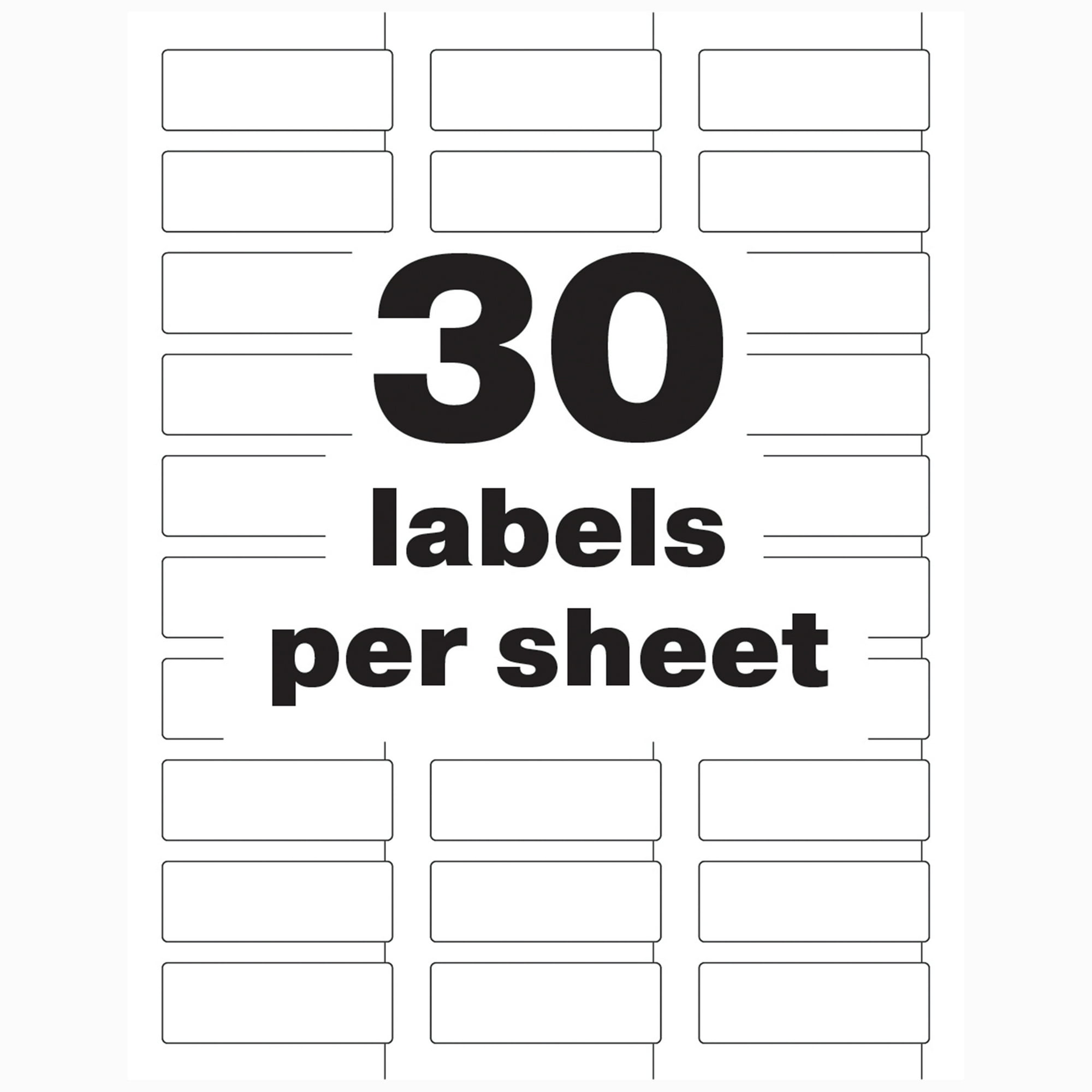 Avery® PermaTrack Tamper-Evident Asset Tag Labels, Laser Printers, 0.75 x 2, White, 30/Sheet, 8 Sheets/Pack