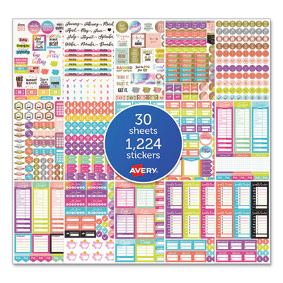 Avery® Budgeting Planner Stickers, Budget Theme, Assorted Colors, 1,224/Pack Flipcost Flipcost