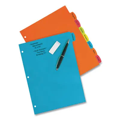 AVERY PRODUCTS CORPORATION Big Tab Write and Erase Durable Plastic Dividers, 8-Tab, 11 x 8.5, Assorted, 1 Set Flipcost Flipcost