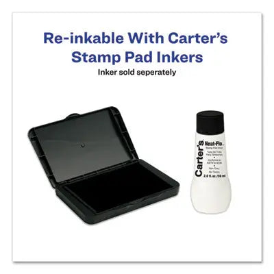 AVERY PRODUCTS CORPORATION Pre-Inked Felt Stamp Pad, 4.2"5x 2.75", Black Flipcost Flipcost