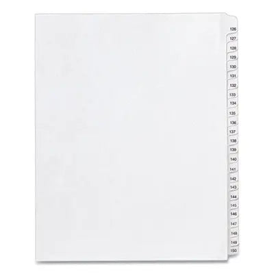 AVERY PRODUCTS CORPORATION Preprinted Legal Exhibit Side Tab Index Dividers, Allstate Style, 25-Tab, 126 to 150, 11 x 8.5, White, 1 Set, (1706) Flipcost