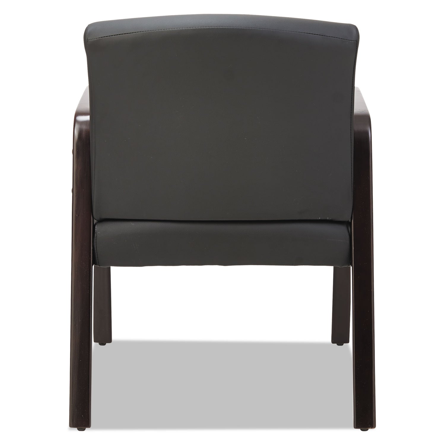 Alera® Alera Reception Lounge WL Series Guest Chair, 24.21" x 24.8" x 32.67", Black Seat, Black Back, Espresso Base