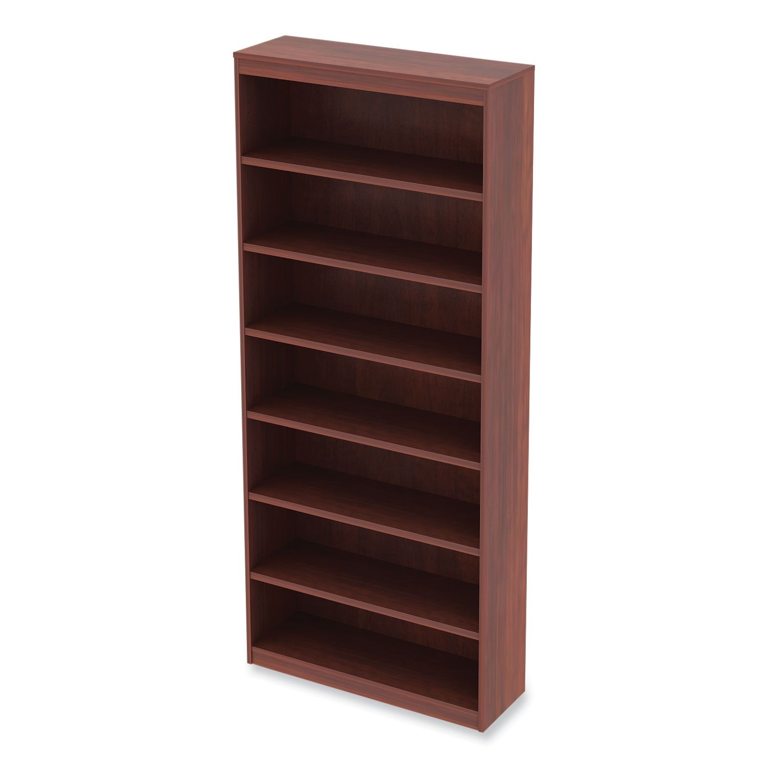 Alera® Alera Valencia Series Square Corner Bookcase, Seven-Shelf, 35.63w x 11.81d x 83.86h, Cherry