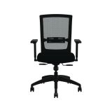 Allsteel® Quip Ergonomic Mesh Back Swivel Task Chair, Supports Up to 300 lb, Black Seat, Carbon Back, Black Base