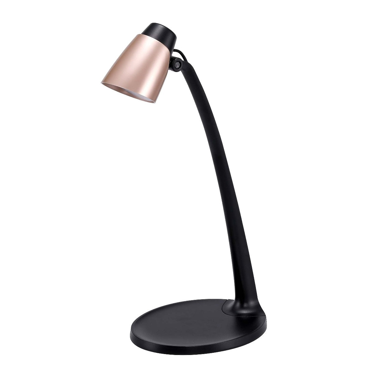 BLACK+DECKER Modern LED Desk Lamp, Black/Rose Gold