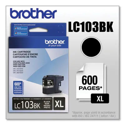 BROTHER INTL. CORP. LC103BK Innobella High-Yield Ink, 600 Page-Yield, Black Flipcost Flipcost