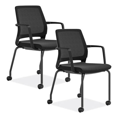 Medina Guest Chair Black, Supports Up to 275 lb, 18" Seat Height, Black Seat/Back/Base Flipcost Flipcost