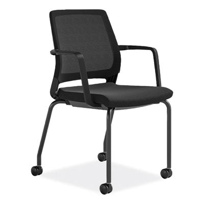 Medina Guest Chair Black, Supports Up to 275 lb, 18" Seat Height, Black Seat/Back/Base Flipcost Flipcost