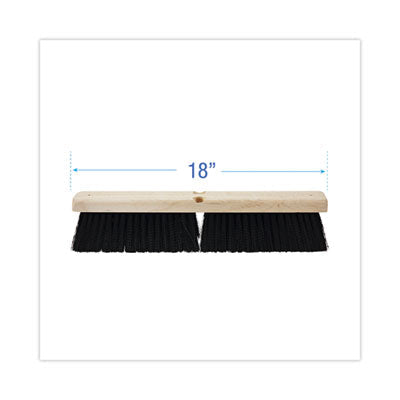 Boardwalk® Floor Brush Head, 3" Black Medium Weight Polypropylene Bristles, 18" Brush Flipcost Flipcost