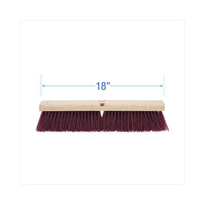 Boardwalk® Floor Brush Head, 3" Maroon Heavy-Duty Polypropylene Bristles, 18" Brush Flipcost Flipcost