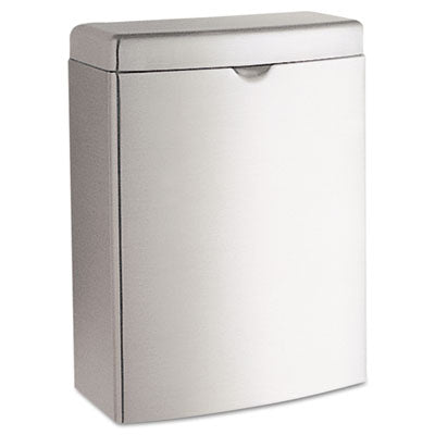 Bobrick Stainless Steel Receptacle Contura, 1 gal Flipcost Flipcost