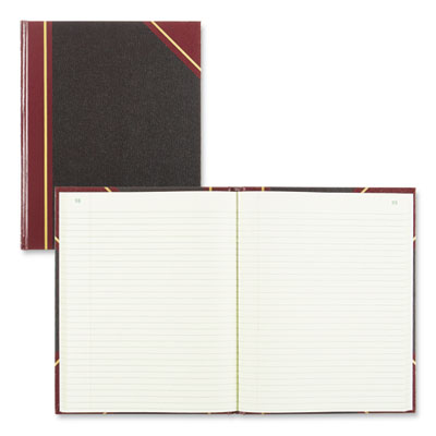 National Texthide Eye-Ease Record Book, Black/Burgundy/Gold Cover, 10.38 x 8.38 Sheets, 300 Sheets/Book Flipcost Flipcost