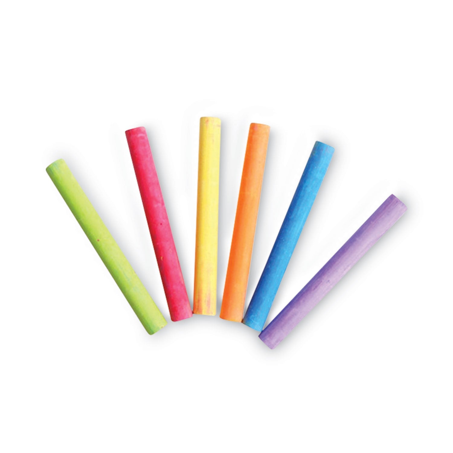 Crayola® Chalk, 3" x 0.38" Diameter, 6 Assorted Colors, 12 Sticks/Box