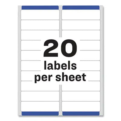 AVERY PRODUCTS CORPORATION Easy Peel White Address Labels w/ Sure Feed Technology, Laser Printers, 1 x 4, White, 20/Sheet, 100 Sheets/Box Flipcost Flipcost