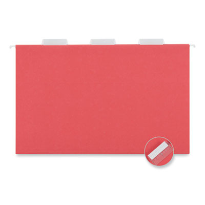 Universal® Deluxe Bright Color Hanging File Folders, Legal Size, 1/5-Cut Tabs, Red, 25/Box Flipcost Flipcost