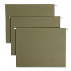 Smead™ 100% Recycled Hanging File Folders, Letter Size, 1/5-Cut Tabs, Standard Green, 25/Box Flipcost Flipcost