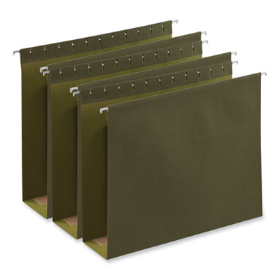 Universal® Box Bottom Hanging File Folders, 3" Capacity, Letter Size, 1/5-Cut Tabs, Standard Green, 25/Box Flipcost Flipcost