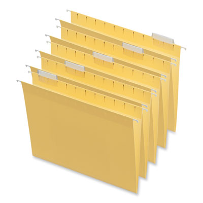 Universal® Deluxe Bright Color Hanging File Folders, Letter Size, 1/5-Cut Tabs, Yellow, 25/Box Flipcost Flipcost