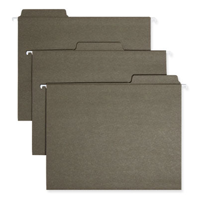 Smead™ FasTab Hanging Folders, Letter Size, 1/3-Cut Tabs, Standard Green, 20/Box Flipcost Flipcost