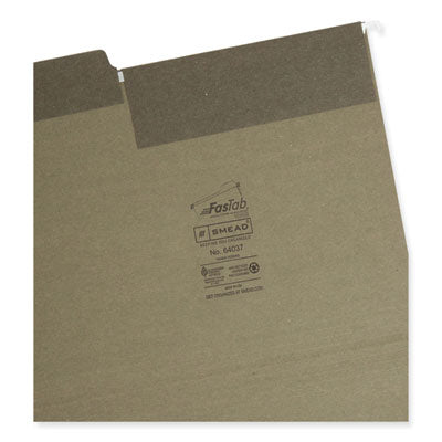 Smead™ FasTab Hanging Folders, Letter Size, 1/3-Cut Tabs, Standard Green, 20/Box Flipcost Flipcost