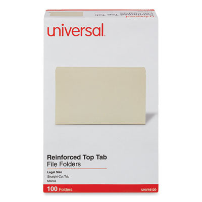 Universal® Double-Ply Top Tab Manila File Folders, Straight Tabs, Legal Size, 0.75" Expansion, Manila, 100/Box Flipcost Flipcost