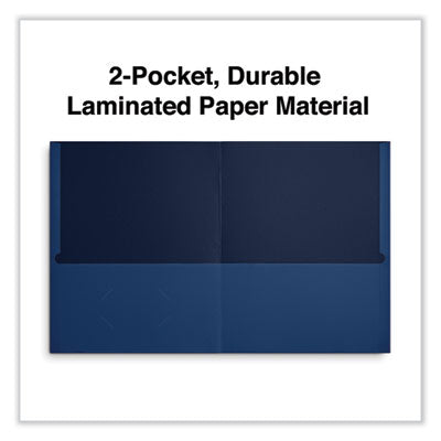 Universal® Two-Pocket Portfolio Embossed Leather Grain Paper, 11 x 8.5, Assorted Colors, 25/Box Flipcost Flipcost