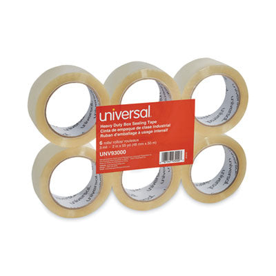 Universal® Heavy-Duty Box Sealing Tape, 3" Core, 1.88" x 54.6 yds, Clear, 6/Box Flipcost Flipcost