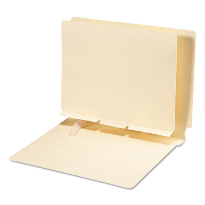 Smead™ Self-Adhesive Folder Dividers for Top/End Tab Folders, Prepunched for Fasteners, 1 Fastener, Letter Size, Manila, 100/Box Flipcost Flipcost