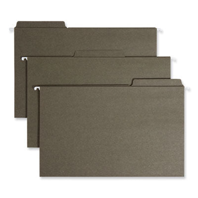 Smead™ FasTab Hanging Folders, Legal Size, 1/3-Cut Tabs, Standard Green, 20/Box Flipcost Flipcost