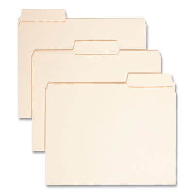 Smead™ SuperTab Reinforced Guide Height Top Tab Folders, 1/3-Cut Tabs: Assorted, Letter Size, 0.75" Expansion, Manila, 100/Box Flipcost Flipcost