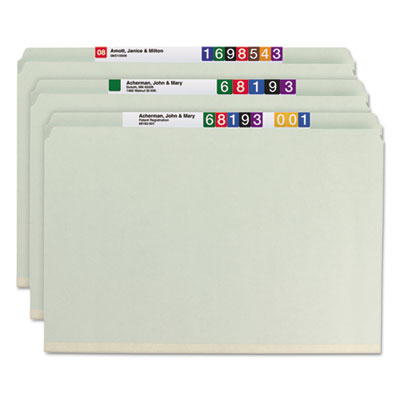 Recycled Pressboard Fastener Folders, Straight Tabs, Two SafeSHIELD Fasteners, 2" Expansion, Legal Size, Gray-Green, 25/Box Flipcost Flipcost